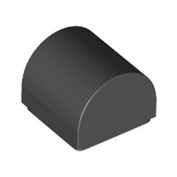 49307-11 Dakpan 1x1 halfrond zwart NIEUW *1B074