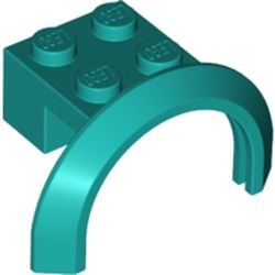50745-39 Spatbord/sierboog 4 x 2 1/2 x 2 (HOGE boog) turquoise, donker NIEUW *0B002