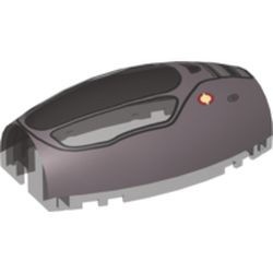 50986pb001-13 Cockpit glas 10x6x3 met donkergrijs Jedi Starfighter patroon PAKKETZENDING transparant zwart NIEUW *3L0000
