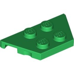 51739-6 Wigplaat 2x4 twee afgeschuinde hoeken 4 noppen groen NIEUW *1B233