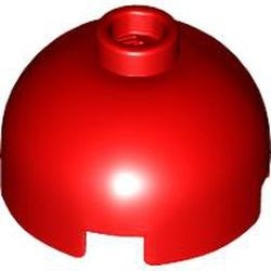 553-5 Steen, 2x2x1 dome TOP rood NIEUW *1B080