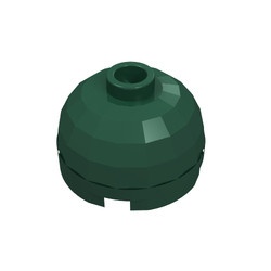 553-80G Steen, 2x2x1 dome TOP groen, donker gebruikt *1L082
