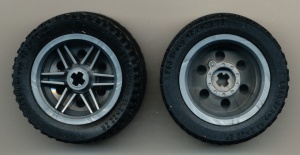 56145c01-95 Wiel 30,4x20 met autoband 43,2x22 ZR zilver, mat NIEUW *5W000