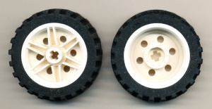 56904c01-1 Wiel 30 x14&band 43,2x14 offset (dun wiel) wit NIEUW *5W000