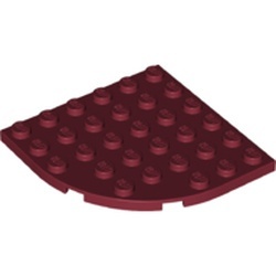6003-59 Platte plaat 6x6 afronde hoek rood, donker NIEUW *5G0000