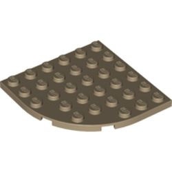 6003-69 Platte plaat 6x6 afronde hoek crème,donker NIEUW *5G0000