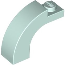 6005-152 Steen, boog 1x3x2 boven rond 1 nop bovenop aqua, licht NIEUW *1B069