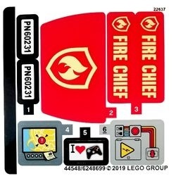 60231stk01 STICKER 60231 Fire Chief Response Truck NIEUW *0S0000