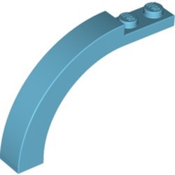 6060-156 Steen, boog 1x6x3 1/3 (90 graden) blauw, middenazuur NIEUW *1L094