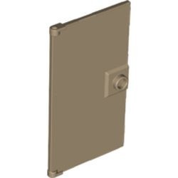 60616-69 Deur 1x4x6 met deurknop crème,donker NIEUW *1B275
