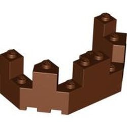 6066-88G Kasteel- kantelen 4x8x2 1/3 bruin, roodachtig gebruikt *