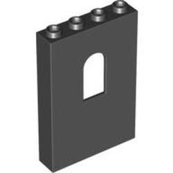 60808-11G Paneel 1x4x6 met raam zonder kanteel zwart gebruikt *