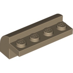 6081-69 Steen 2x4x1 1/3= 1 rij noppen, afgeronde kop crème,donker NIEUW *1L097