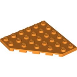 6106-4G Platte plaat 6x6 afgekapte hoek oranje gebruikt *1G011