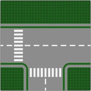 612p01-6 Wegenplaat 32x32 splitsing MET fietspad LET OP GROEN!! groen NIEUW *3K000