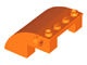 61487-4 Steen, 4x4x2 afgerond met gaten oranje NIEUW *