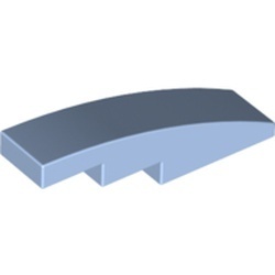 61678-105 Dakpan gebogen 1x4 blauw, lichthelder NIEUW *1B099