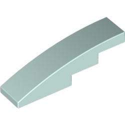 61678-152G Dakpan gebogen 1x4 aqua, licht gebruikt *1D037