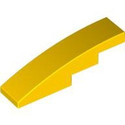 61678-3G Dakpan gebogen 1x4 geel gebruikt *1D037