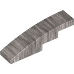 61678-67 Dakpan gebogen 1x4 zilver, metallic NIEUW *1B099