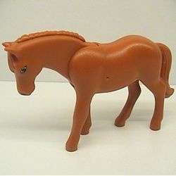 6171pb06-68 Paard, BELVILLE met zwarte ogen oranje, donker NIEUW *5K000