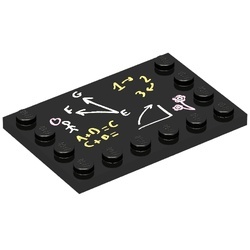 6180pb044-11 Tegel 4x6 met noppen zijkant schoolbord zwart NIEUW *