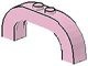 6183-23G Steen, boog180 graden 1x6x2 boven rond roze (klassiek) gebruikt *1R034