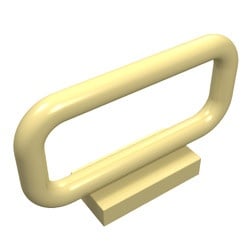 6187-33G Hek van buizen 1x4x2 geen nopgaten bovenop geel, licht gebruikt *1C026