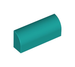 6191-39 Steen, 1x4x 1 1/3 met afgeronde top, geen noppen turquoise, donker NIEUW *1B071