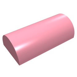 6192-23G Steen 2x4 geheel afgerond roze (klassiek) gebruikt *