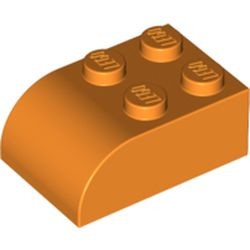 6215-4 Steen 2x3 afgeronde top 4 noppen oranje NIEUW *