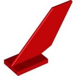 6239-5G Staart op plaat 2x3 rood gebruikt *1D040