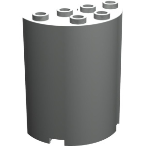 6259-9G Cylinder, half 2x4x4 lichtgrijs (klassiek) gebruikt *1F009
