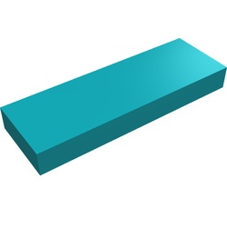 63864-39 Tegel 1x3 turquoise, donker NIEUW *1B110