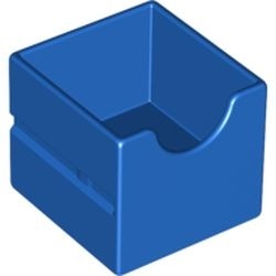 6471-7G DUPLO lade 2x2 met halve uitsnede blauw gebruikt *