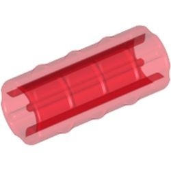 6538-17 Technic, As koppelaar ribbel breedterichting transparant rood NIEUW *1A073