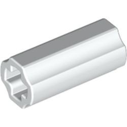 6538c-1 Technic, As koppelaar ribbels lengterichting wit NIEUW * 1A074