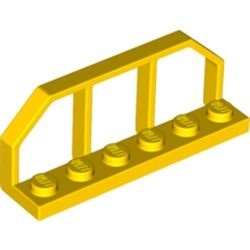 6583-3 Platte plaat 1x6 met treinbalkon geel NIEUW *0L0001