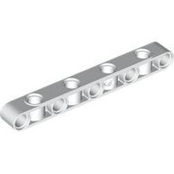 6612-1 Technic hefbalk 1x9 dik gaten bovenop wit NIEUW *5K000