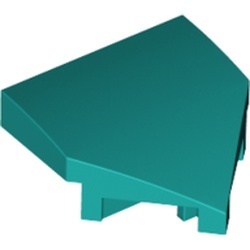 66956-39 Wig 2x2x2/3 puntig turquoise, donker NIEUW *5C014
