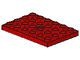 709-5G Platte plaat 4x6 met gat rood gebruikt *3D0000