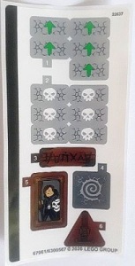 71722stk01 STICKER 71722 Skull Sorcerer's Dungeons NIEUW *0S0000