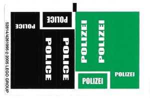 7236stk01 STICKER 7236 Police Car NIEUW *0S0000