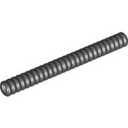 78c12-11G Slang geribbeld lengte 12 noppen zwart gebruikt *5D0000