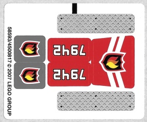 7942stk01 STICKER 7942 Off road Fire Rescue NIEUW *0S0000