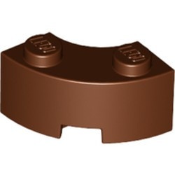 85080-88 Steen 2x2 gebogen (Macaroni) NIEUWE STIJL (andere bodem) bruin, roodachtig NIEUW *1B065