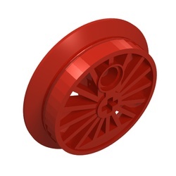 85489b-5 Treinwiel GROOT 37 mm rood NIEUW *5W000