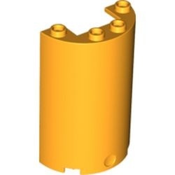 85941-110 Cylinder, half 2x4x5 met 1x2 uitsnede oranje, lichthelder NIEUW *