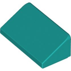 85984-39 Dakpan klein 30 graden 2x1x 2/3 (2 nop breed) turquoise, donker NIEUW *1B192