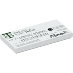 87079pb0257-1G Tegel 2x4 Contest Winner cheque wit gebruikt *5t14-03